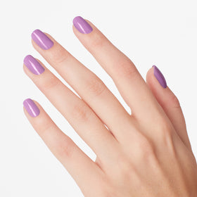 OPI manicure on model showing wearable lavender color benefit