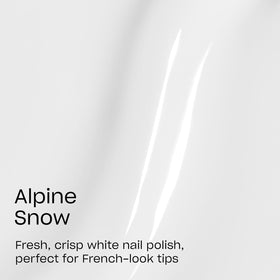 OPI Alpine Snow brush close-up demonstrating smooth, streak-free application