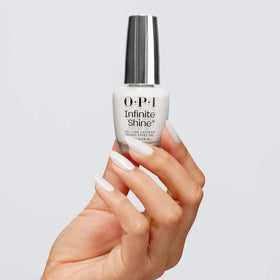 OPI Alpine Snow brush stroke close-up highlighting smooth, streak-free application