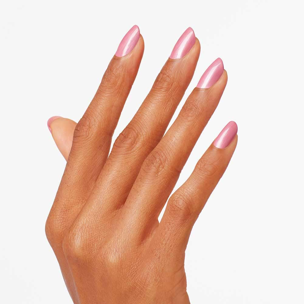OPI close-up of pearl finish on nail highlighting subtle shimmer and salon shine
