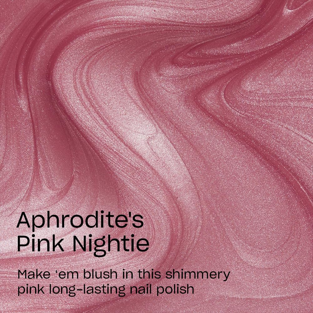 OPI Aphrodite's Pink Nightie swatch on fingertips showing buildable pearly pink finish