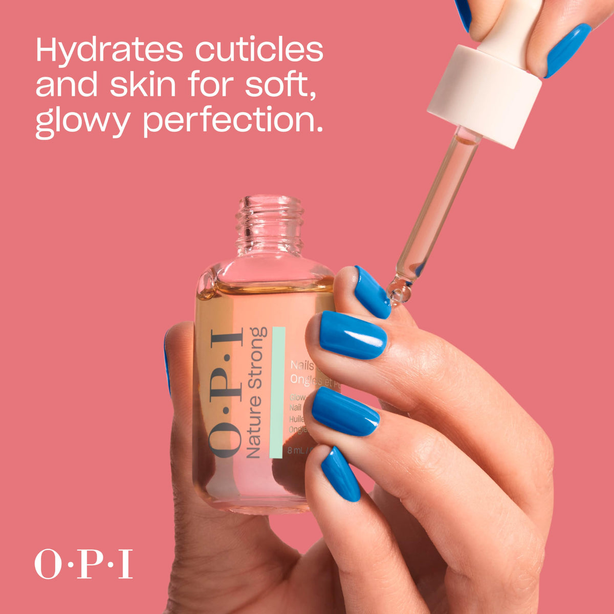 OPI applied to a cuticle during massage to show conditioning and smoothing effect