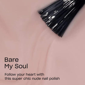 OPI brush spreading Bare My Soul lacquer showing smooth application and streak-free coverage