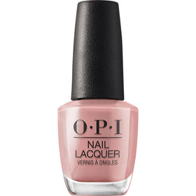 OPI Barefoot in Barcelona front bottle showing elegant nude shade and brand