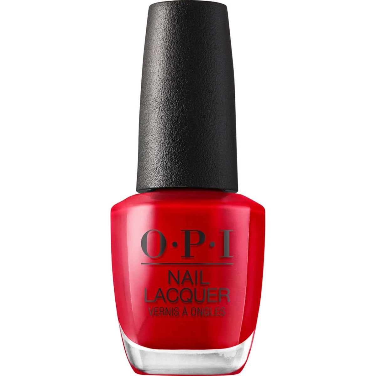 OPI Big Apple Red front bottle showing rich red crème and glossy finish