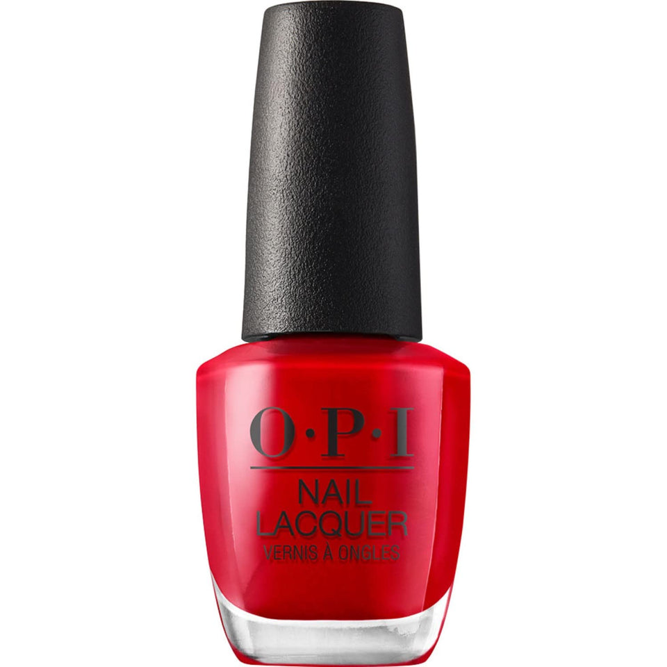 OPI Big Apple Red front bottle showing rich red crème and glossy finish