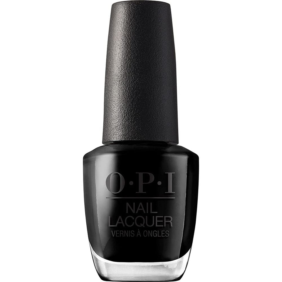 OPI Black Onyx front packaging showing deep black color and sleek bottle