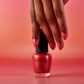 OPI bottle label and cap detail highlighting brand quality benefit