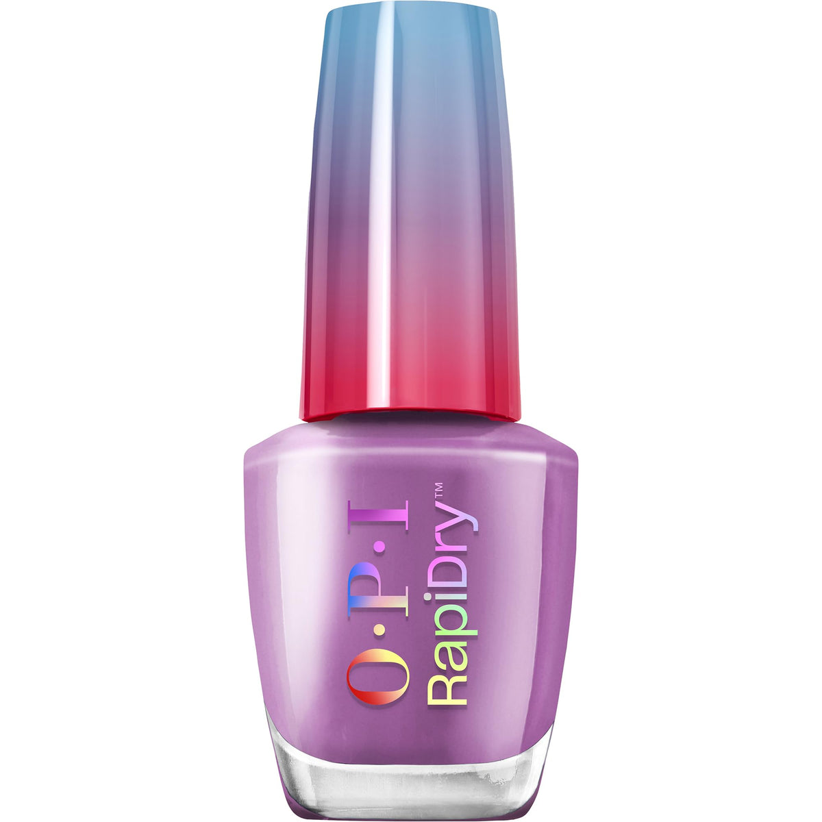 OPI bottle front view showing dark purple crème, crisp finish benefit