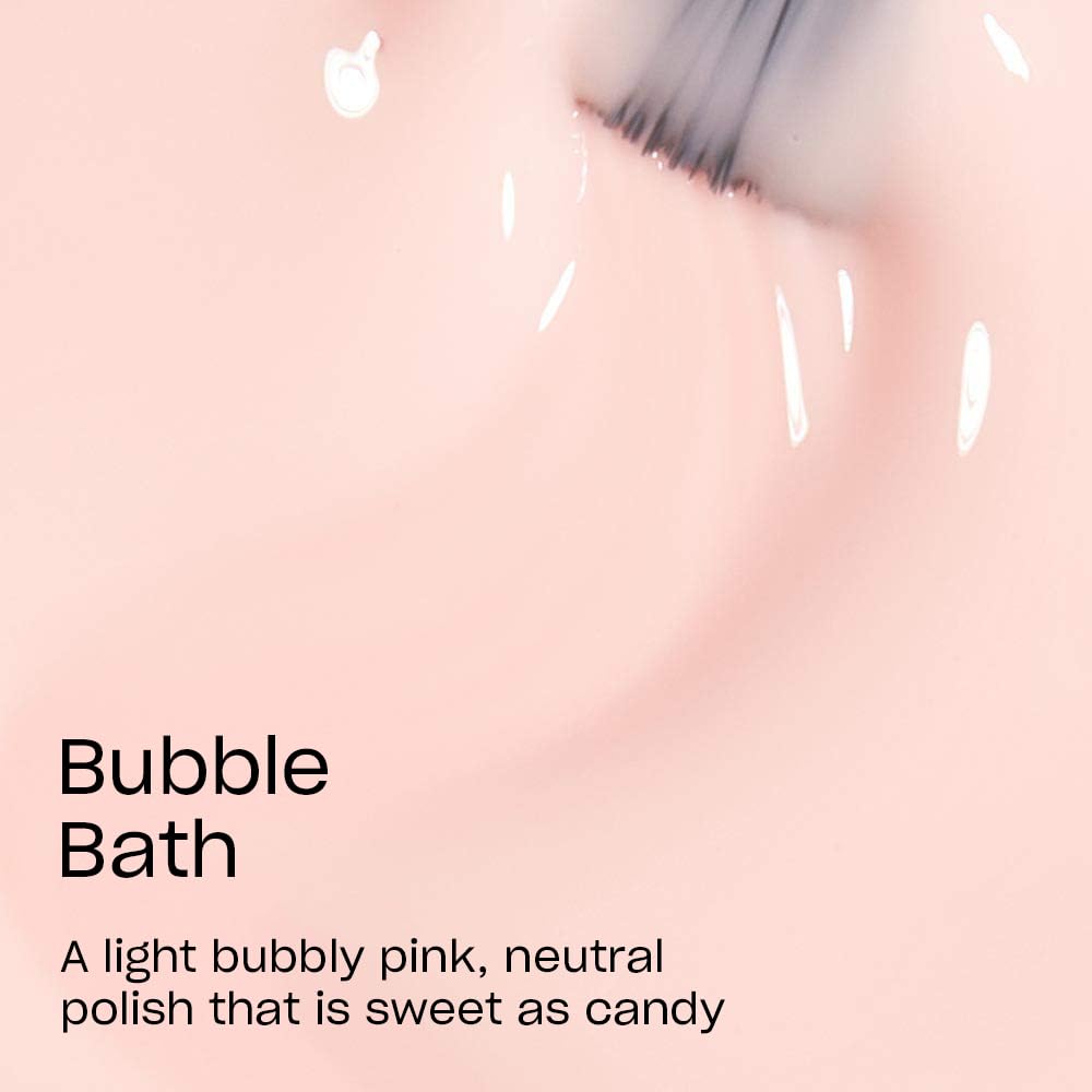 OPI brush stroke of Bubble Bath demonstrating smooth, streak-free coverage benefit