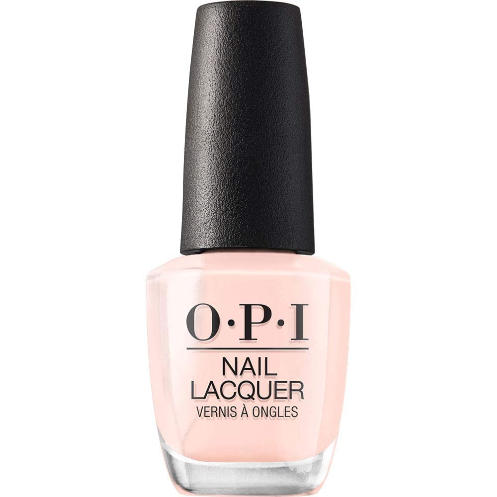 OPI bottle front view showing Bubble Bath shade and polish benefit of true color