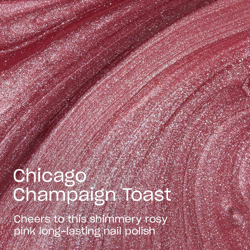 OPI swatch on hand revealing rosy pearl color and even opacity