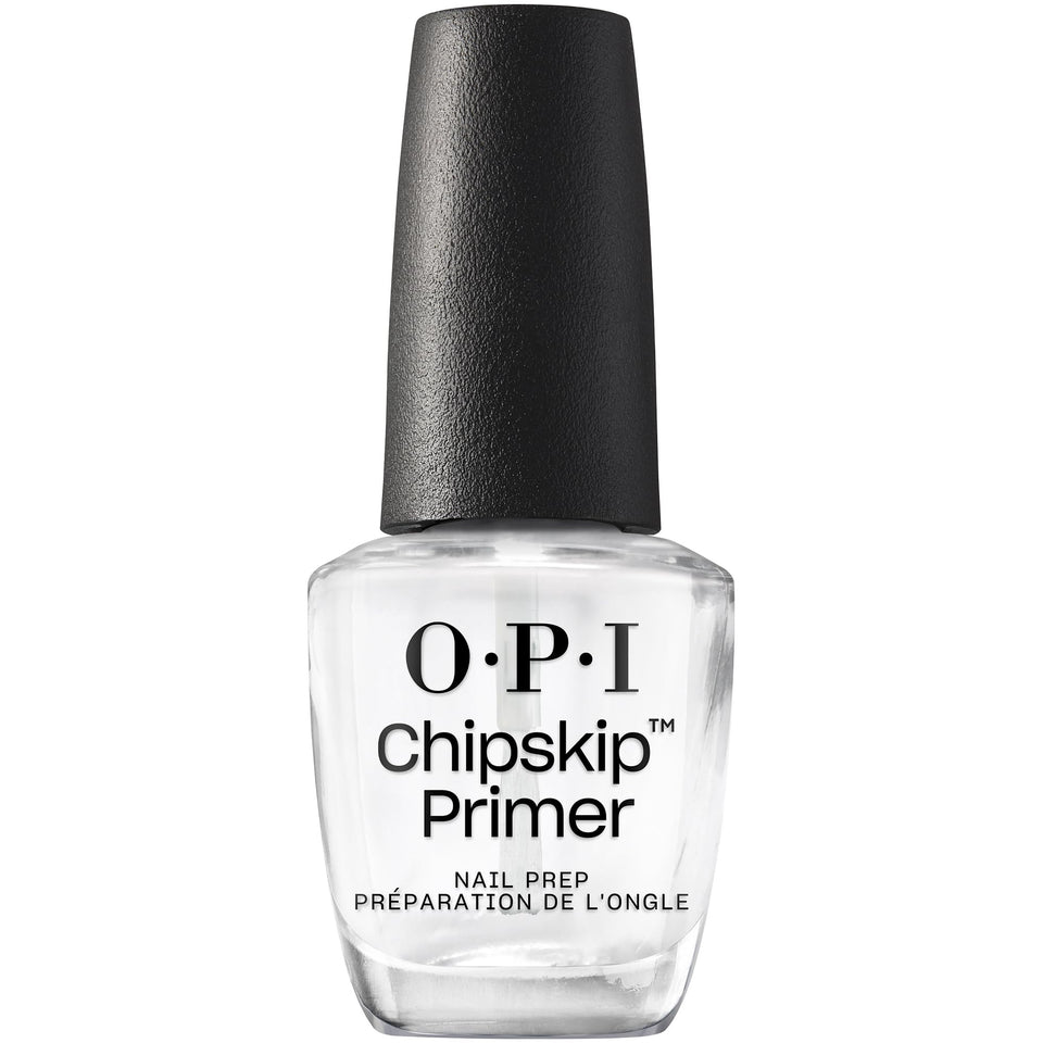 OPI Chip Skip primer bottle front view showing sleek branding and benefit