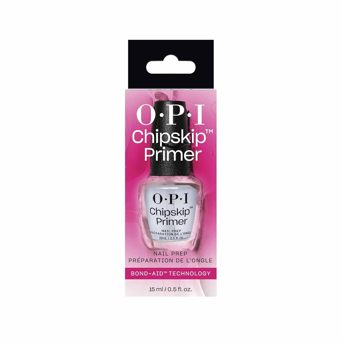 OPI Chip Skip label detail with Bond-Aid Technology callout and benefits