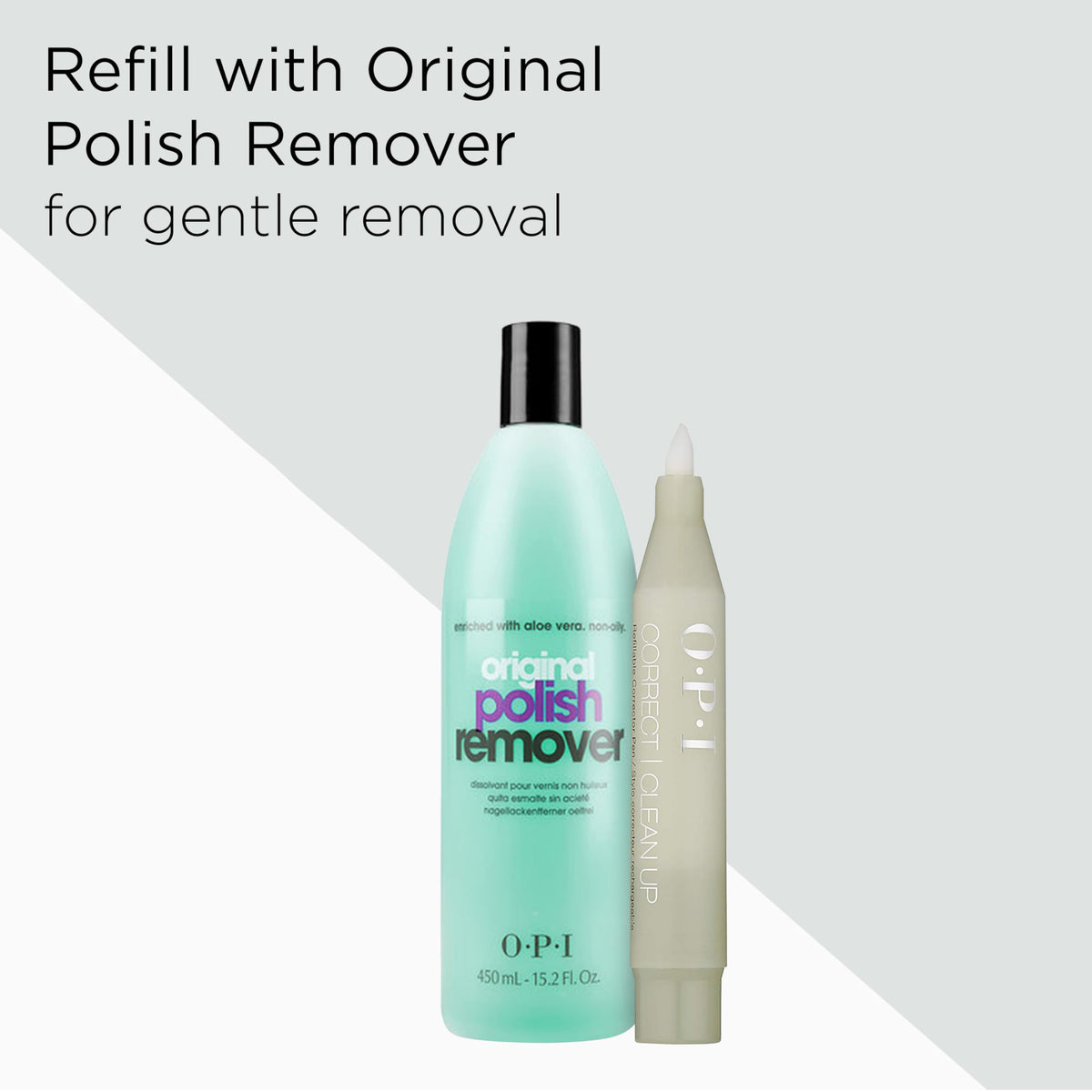 OPI correct clean up packaging back label with instructions visible