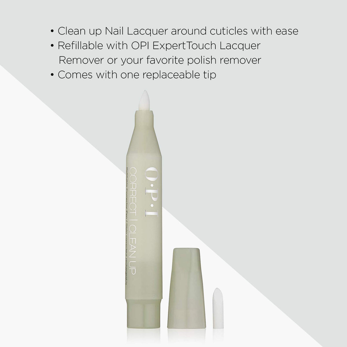 OPI correct clean up replacement tip and cap highlighting durability