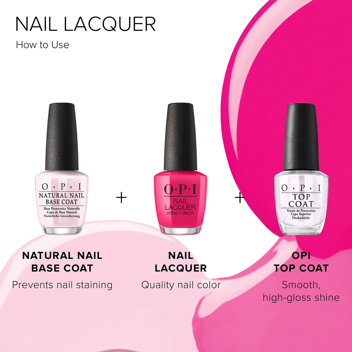OPI Cozu Melted In The Sun bottle beside a hand for size and scale visual reference