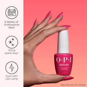 close-up of cured OPI Bare My Soul on nail showing durable high-shine