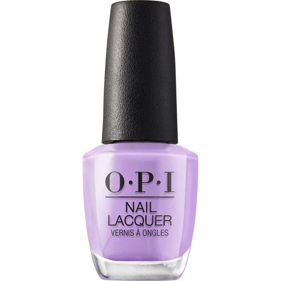 OPI bottle front view showing bright purple polish for bold color