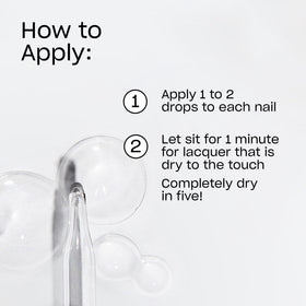 OPI drip dry bottle next to a ruler to show compact 0.91 fl oz size
