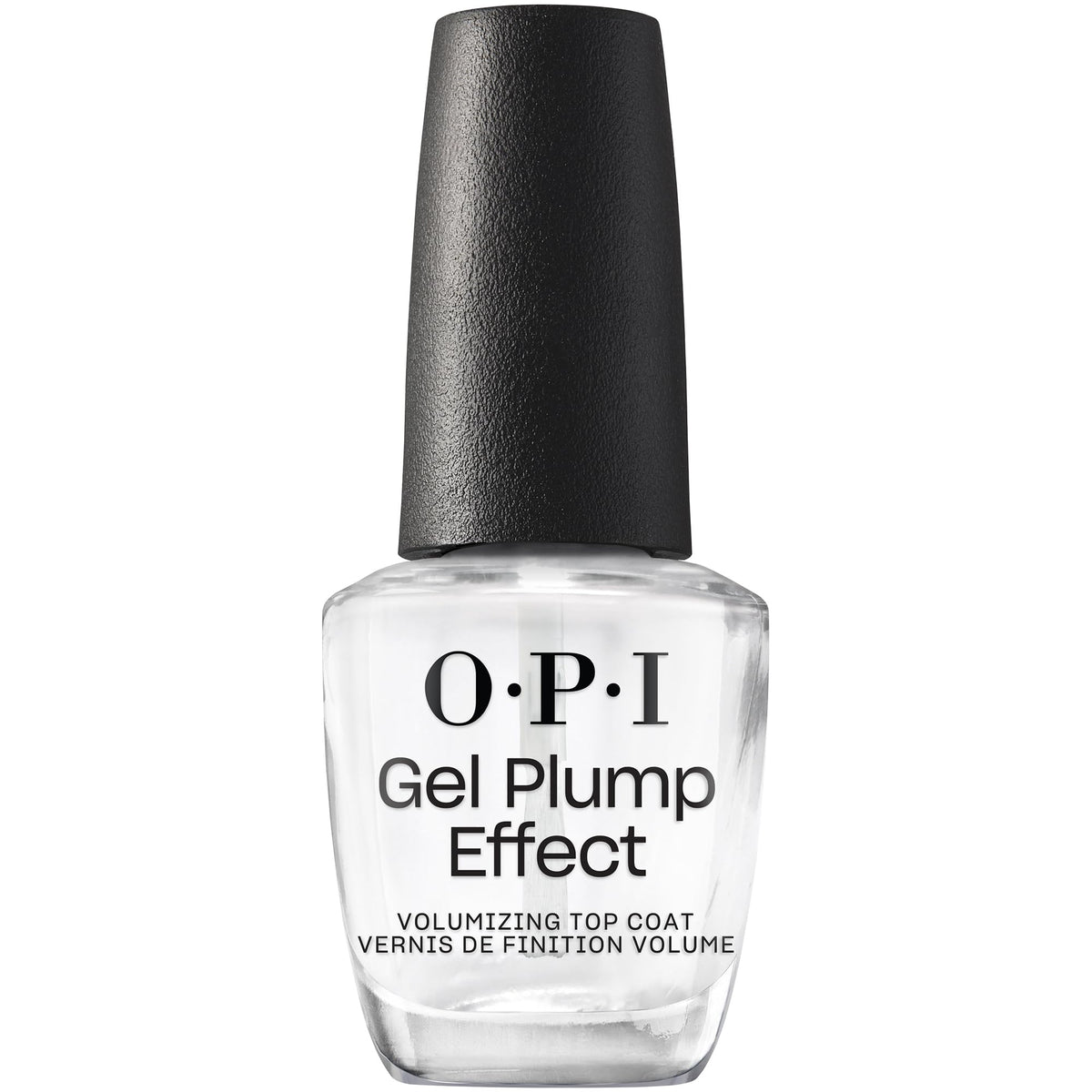 OPI Gel Plump Effect Top Coat bottle front showing glossy finish