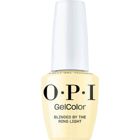 OPI front bottle showing pastel yellow gel polish and professional packaging benefit