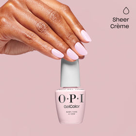 OPI gel curing under LED lamp for fast, smudge-proof professional finish