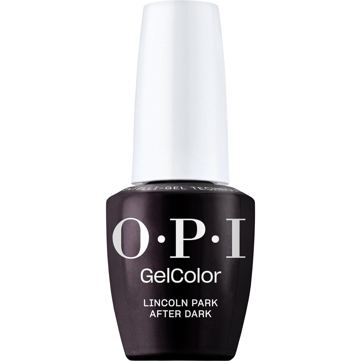 OPI bottle front view showing deep purple gel and brand polish benefit: professional finish