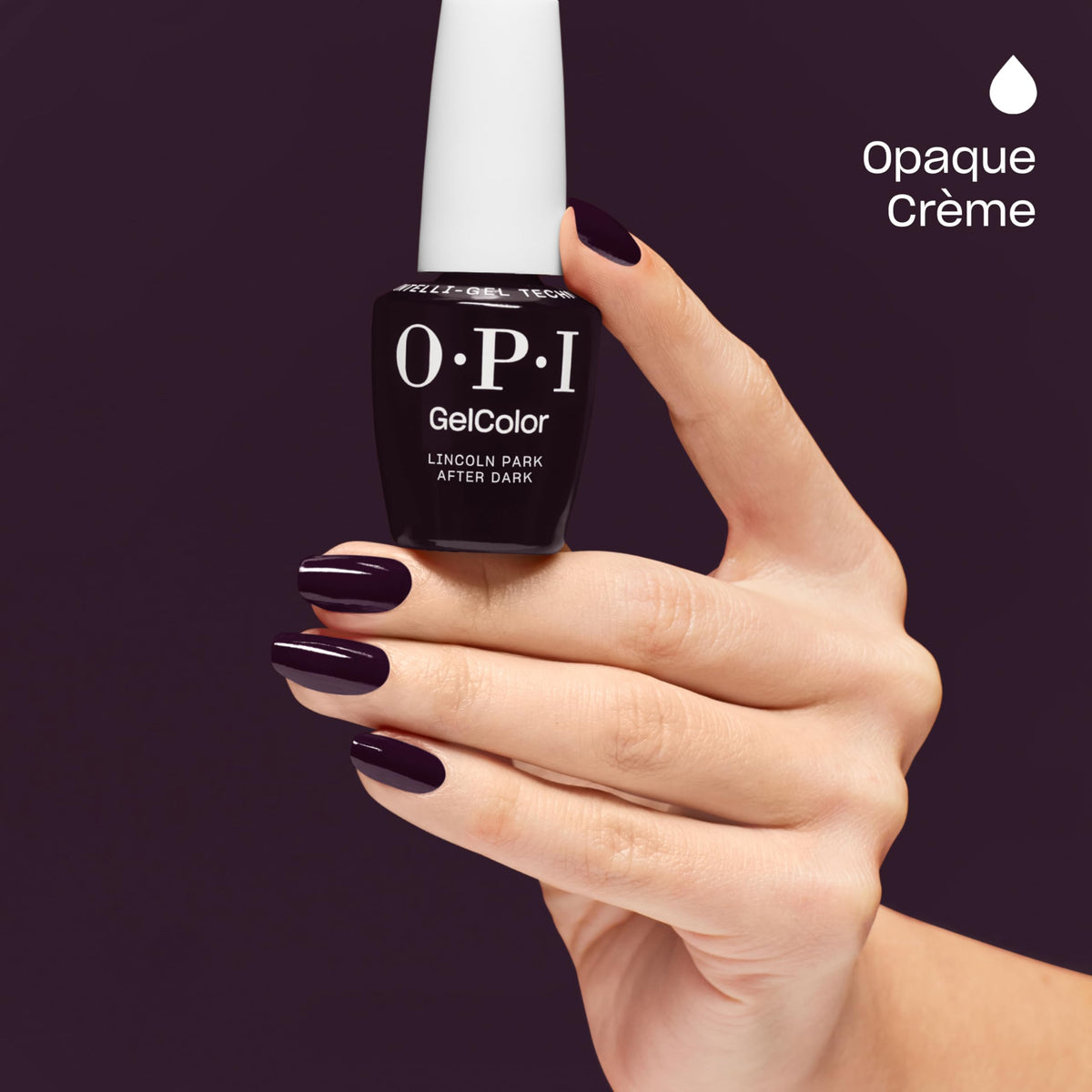 OPI close-up texture of gel surface highlighting even self-leveling finish and durability