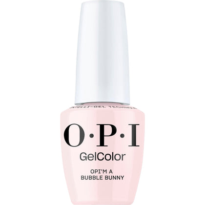 OPI bottle front view showing sheer pink shade and salon finish