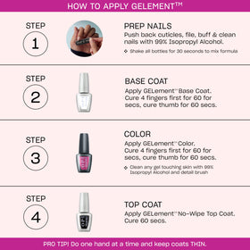 OPI GELement cuticle pusher in use for neat nail bed prep
