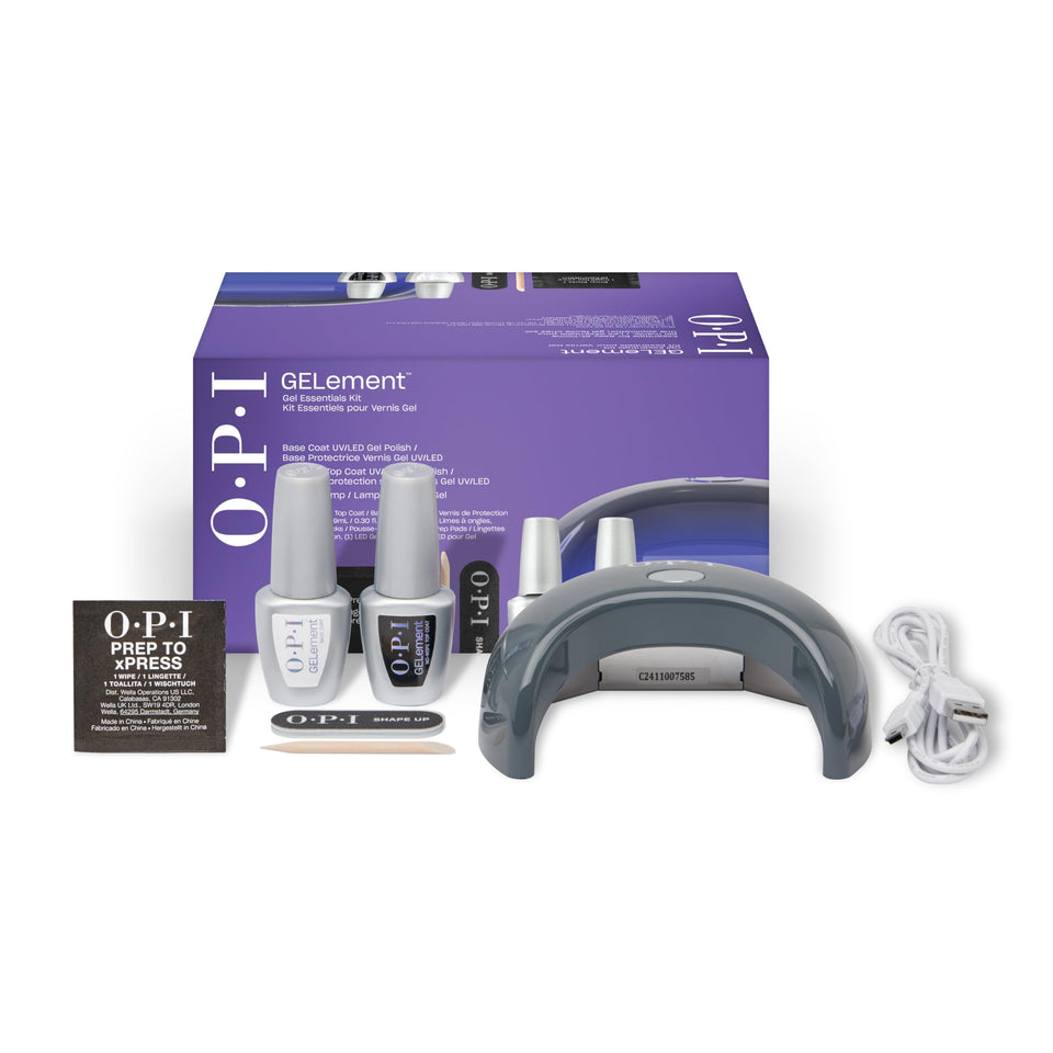 OPI GELement front packaging showing kit contents and benefits
