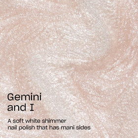 OPI Gemini and I brush stroke across nail highlighting smooth, even coverage