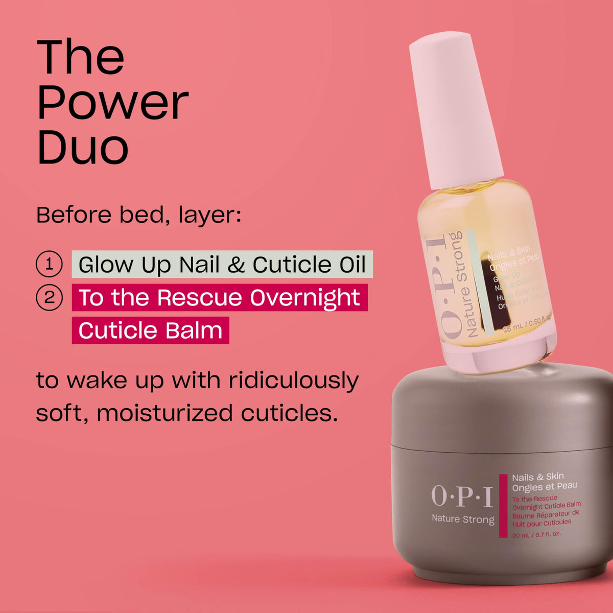 OPI bottle next to coin showing compact travel-friendly 15 mL size