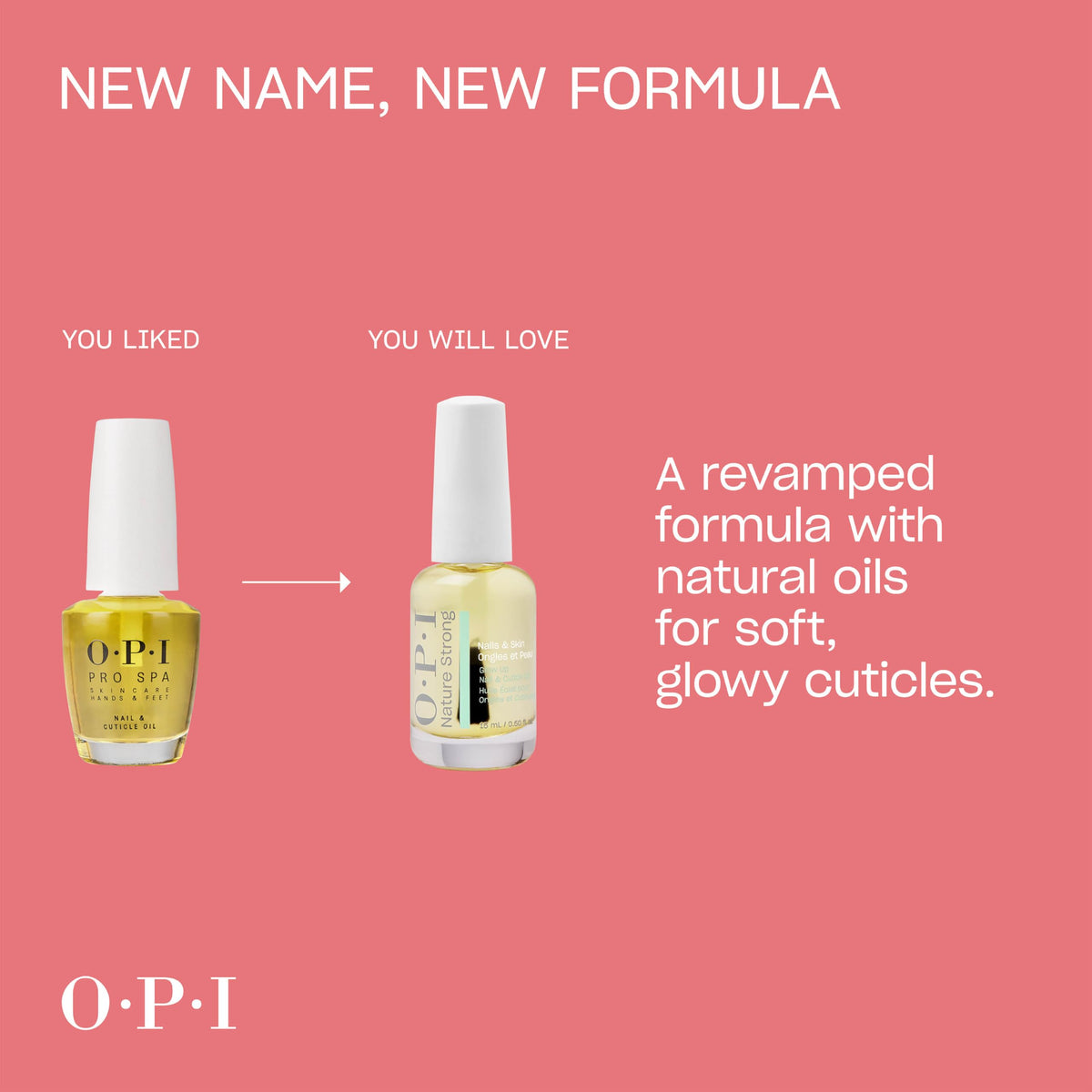 OPI applied to cuticles on hand providing instant hydrated appearance