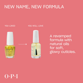 OPI applied to cuticles on hand providing instant hydrated appearance