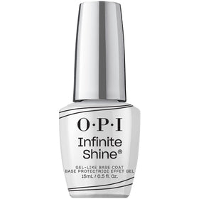 OPI Infinite Shine base coat front bottle showing sleek packaging and reliable foundation