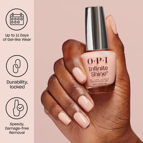 OPI Infinite Shine brush applying smooth coat for streak-free coverage