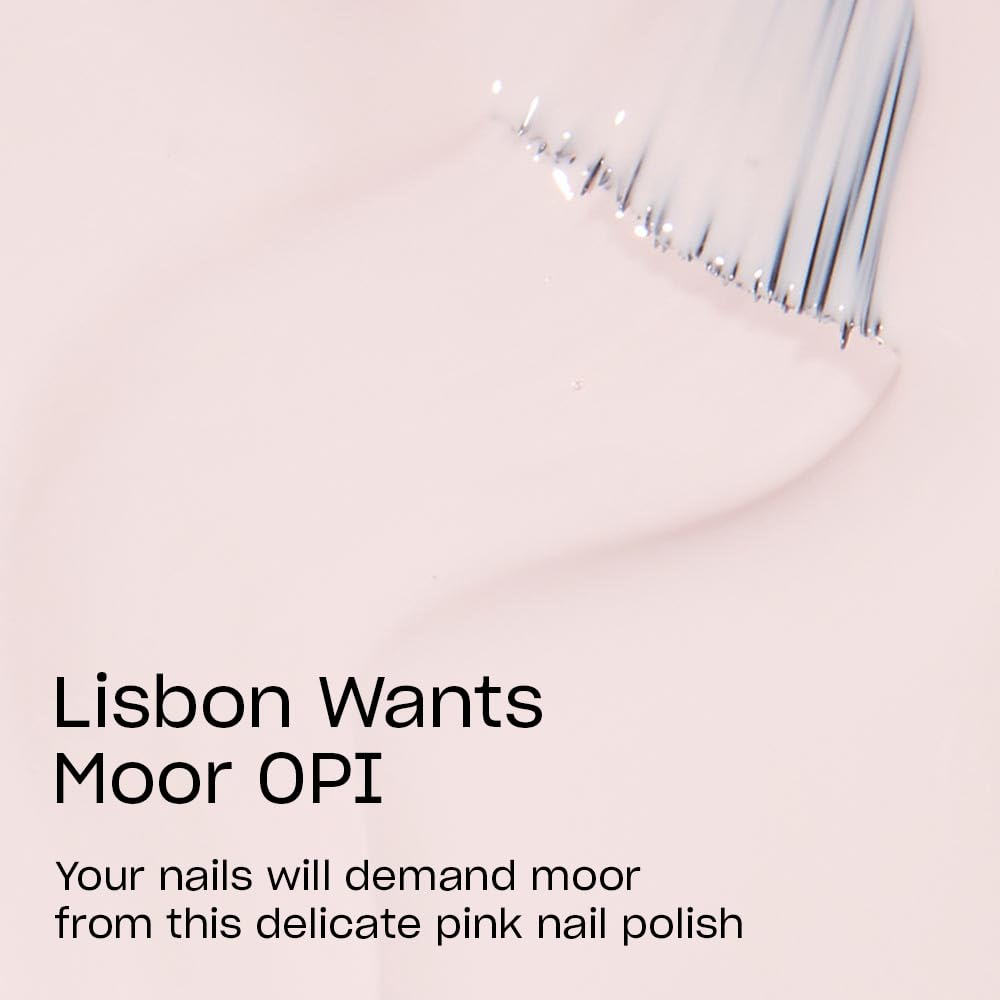 OPI Lisbon Wants Moor swatch on nail tip demonstrating opaque smooth coverage