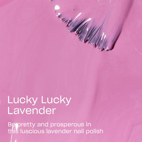OPI Lucky Lucky Lavender brush close-up demonstrating smooth, streak-free application