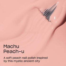 OPI Machu Peach-u brush detail demonstrating smooth even coverage benefit