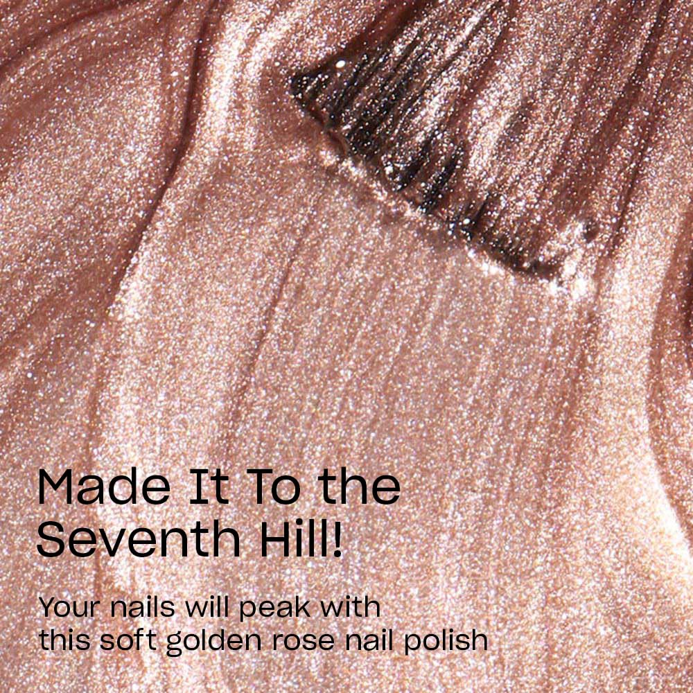 OPI swatch wheel with layered sheers showing buildable bronze shimmer