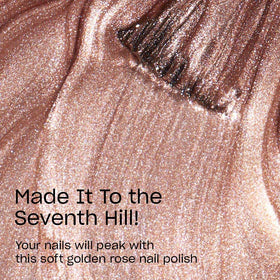 OPI swatch wheel with layered sheers showing buildable bronze shimmer