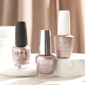 OPI applied on nail tip illustrating glossy, chip-resistant finish