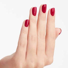 OPI Miami Beet brush stroke close-up displaying smooth application
