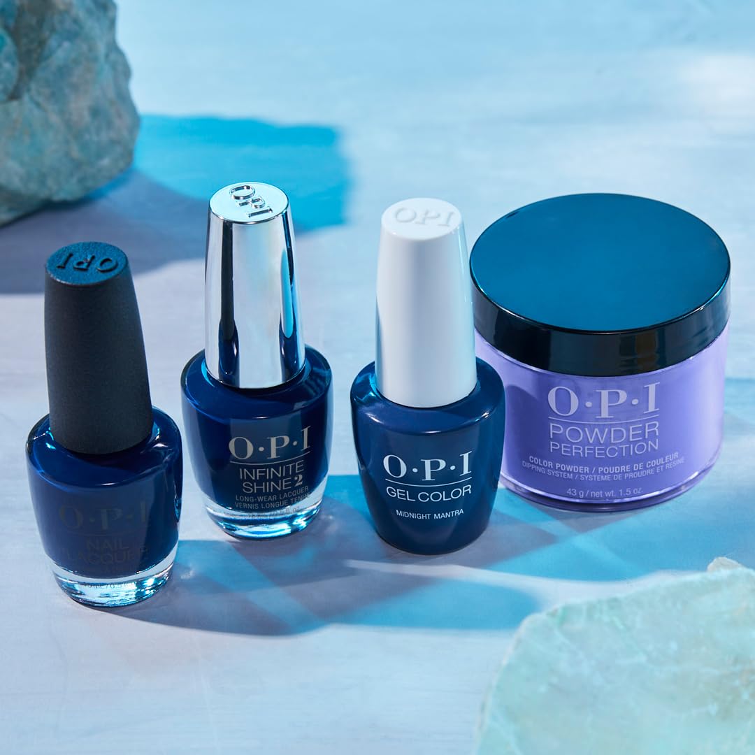 OPI bottle beside a coin illustrating size and portability for at-home use