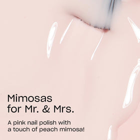 OPI brush stroke of Mimosas for Mr. & Mrs. showing smooth, streak-free application