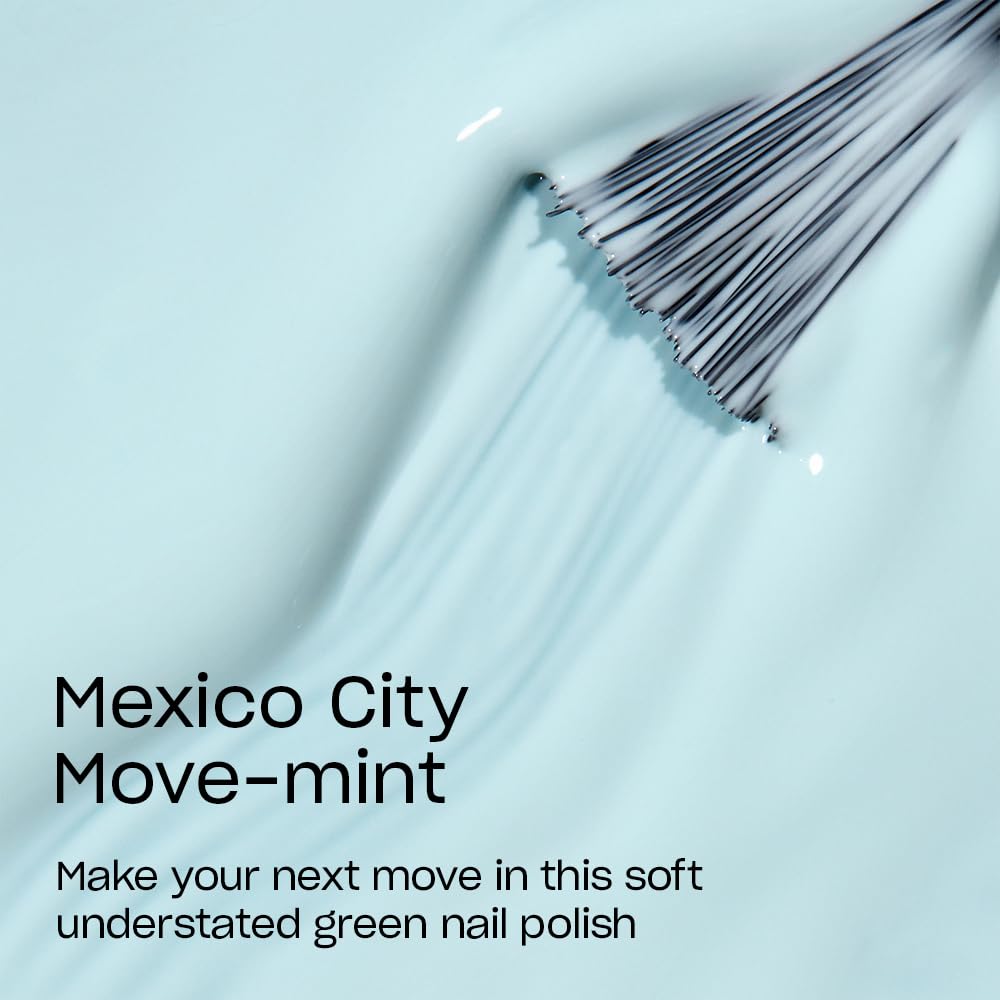 OPI Move-mint brush close-up demonstrating smooth application benefit