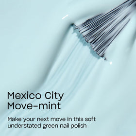 OPI Move-mint brush close-up demonstrating smooth application benefit