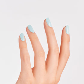 OPI Move-mint painted nail tip highlighting crème coverage and shine